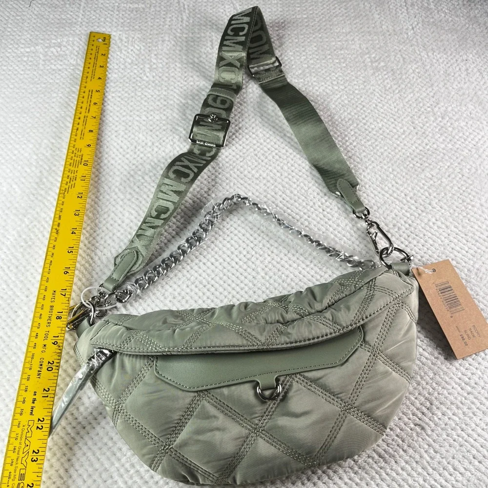 Steve Madden BCORY Sage‎ Quilted Nylon Sling Bag Fanny Pack Belt Bag Kids
